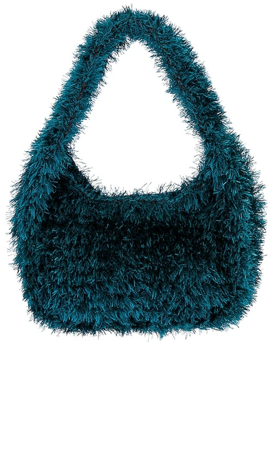 Shop Lado Bokuchava Grinch Faux Fur Bag In Peacock Blue