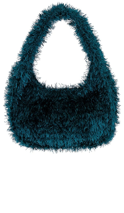 Shop Lado Bokuchava Grinch Faux Fur Bag In Peacock Blue