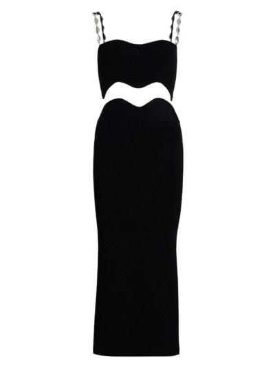 Shop Galvan Women's Marina Wave Two-piece Set In Black