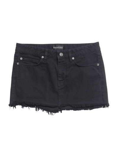 Shop Balenciaga Women's Cut-off Skirt In Black