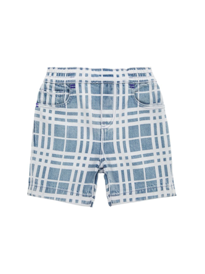 Shop Burberry Baby Boy's & Little Boy's Mini Castiel Check Shorts In Pale Blue Check