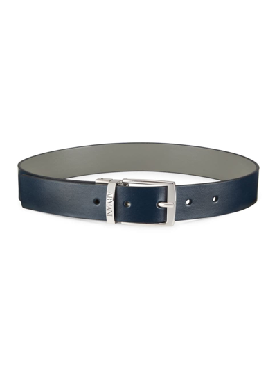 Shop Emporio Armani Little Boy's & Boy's Reversible Belt In Grey Navy