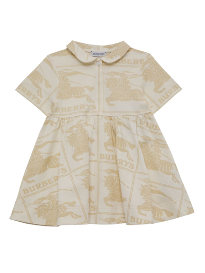Shop Burberry Baby Girl's & Little Girl's Ekd Mini Aggie Dress In Pale Cream