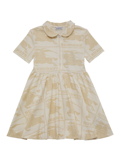 Shop Burberry Little Girl's & Girl's Ekd Aggie Dress In Pale Cream
