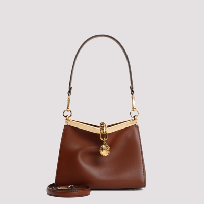 Shop Etro Vela Logo Charm Mini Shoulder Bag In Brown