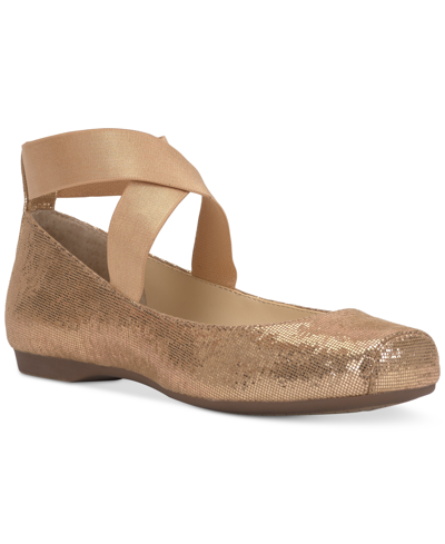 Shop Jessica Simpson Women's Mandalaye Ballet Flats In Copper Synthetic