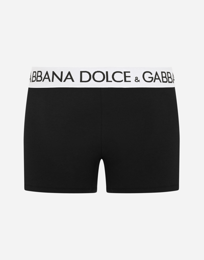 Dolce & Gabbana Regular Fit Boxer Shorts In Black