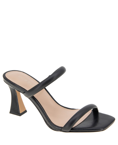 Shop Bcbgeneration Women's Rooby Leather Dress Sandals In Black Leather