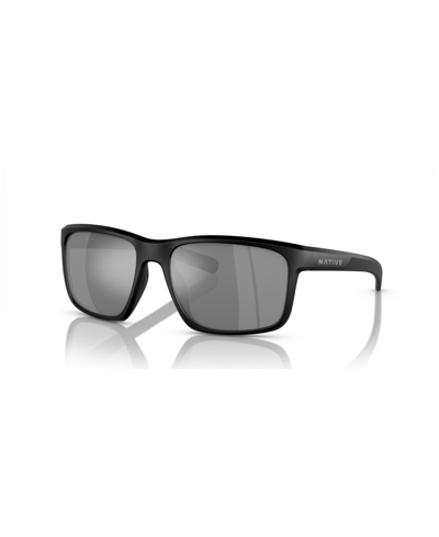 Shop Native Eyewear Native Men's Wells Polarized Sunglasses, Mirror Polar Xd9001 In Matte Black