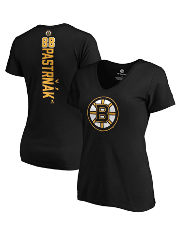 Fanatics Branded David Pastrnak Black Boston Bruins Playmaker V-neck T-shirt In Black