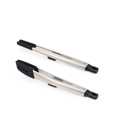 Shop Joseph Joseph Elevate Fusion Set Of 2 Silicone Tongs With Integrated Tool Rests In Gray