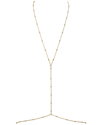Oma The Label 18k Gold-plated Dainty Bead Body Chain In Gold