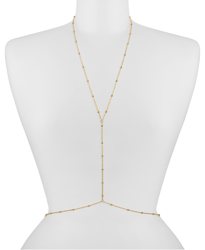 Oma The Label 18k Gold-plated Dainty Bead Body Chain In Gold