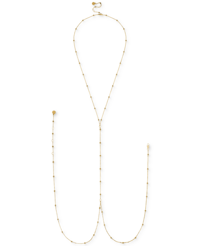 Oma The Label 18k Gold-plated Dainty Bead Body Chain In Gold