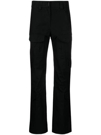 Shop Givenchy Bootcut Cotton Trousers - Women's - Cotton In Black