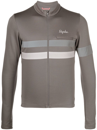 Shop Rapha Grey Brevet Long Sleeve Jersey