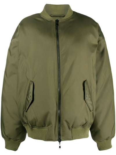 Shop Wardrobe.nyc Green Reversible Bomber Jacket