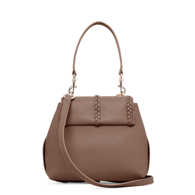 Shop Chloé Penelope Small Taupe Leather Bag