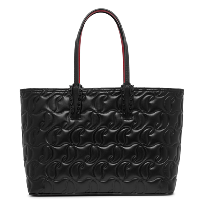 Shop Christian Louboutin Cabata Small Black Leather Tote Bag