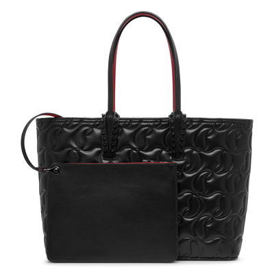 Shop Christian Louboutin Cabata Small Black Leather Tote Bag