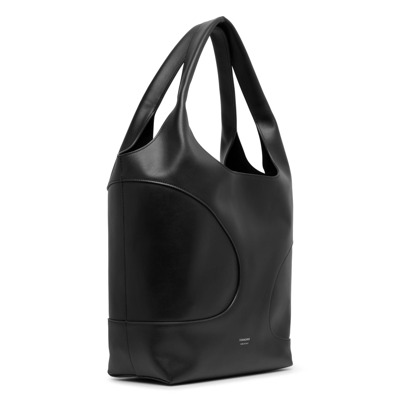 Shop Ferragamo Cut Out Soft Black Tote Bag