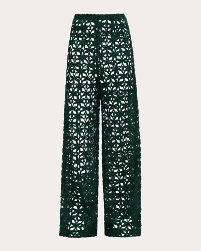 Shop Andrea Iyamah Women's Ndu Lace Pants In Green