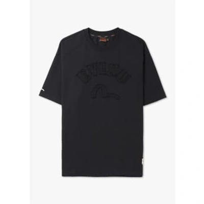 Shop Evisu Mens Seagull Applique T-shirt In Black