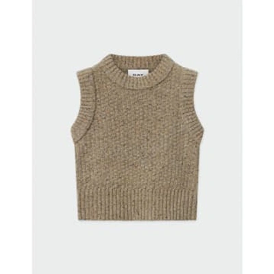 Shop Day Birger Hanni Chunky Merino Blend Knitted Vest Col: Green Multi, S