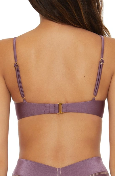 Shop Becca Color Sheen Underwire Bikini Top In Fig