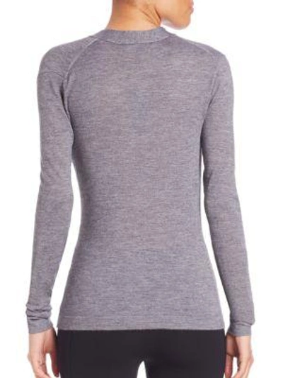 Shop Derek Lam Draped Cowlneck Sweater In Grey