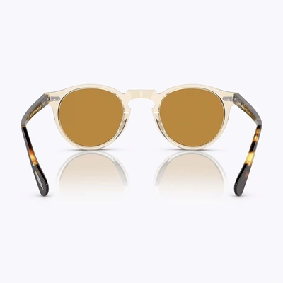 Shop Oliver Peoples Sunglasses In Beige
