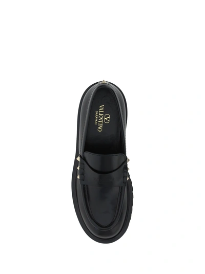 Shop Valentino Rockstud Loafer Shoes