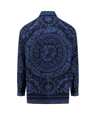 Shop Versace Informal Silk Shirt With Baroque Print