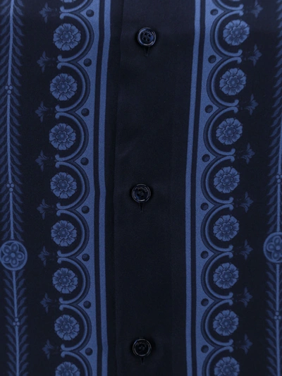 Shop Versace Informal Silk Shirt With Baroque Print