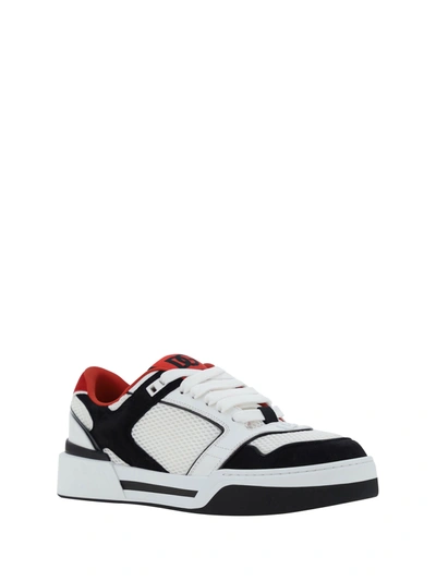 Shop Dolce & Gabbana Mesh And Suede Sneakers