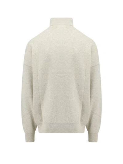 Shop Isabel Marant Cotton Blend Sweatshirt With Logo Inlay On The Front