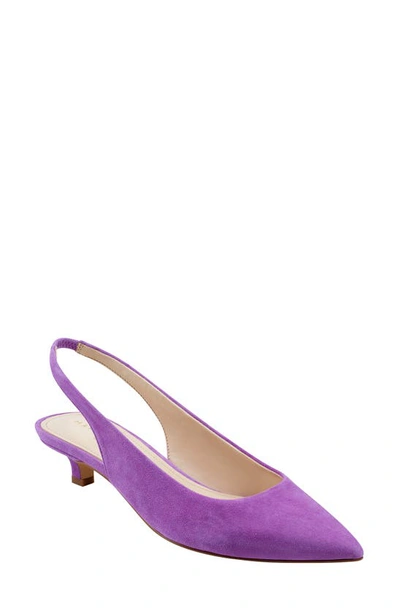 Shop Marc Fisher Ltd Posey Kitten Heel Slingback Pump In Medium Purple