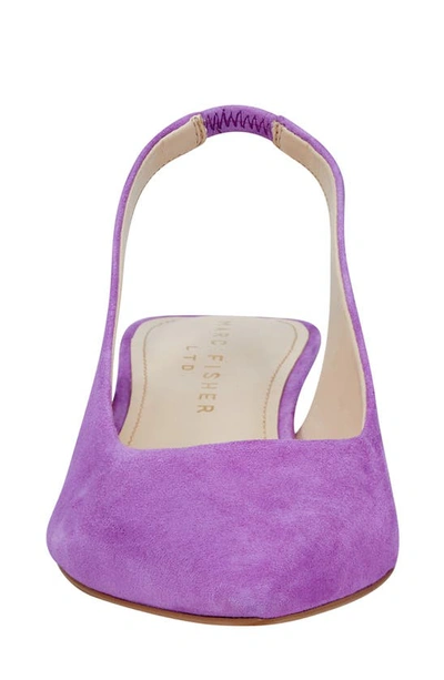 Shop Marc Fisher Ltd Posey Kitten Heel Slingback Pump In Medium Purple