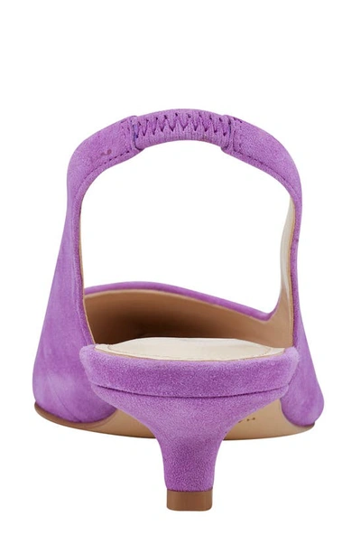 Shop Marc Fisher Ltd Posey Kitten Heel Slingback Pump In Medium Purple