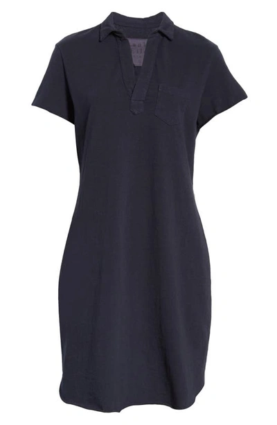 Shop Frank & Eileen Short Sleeve Cotton Polo Dress In British Royal Navy