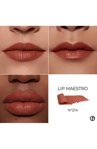 Shop Armani Beauty Lip Maestro Matte Liquid Lipstick In 214