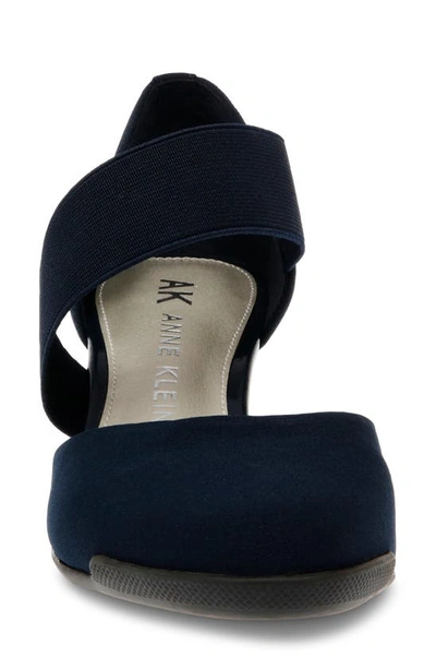 Anne Klein Trallie Wedge Pump In Navy