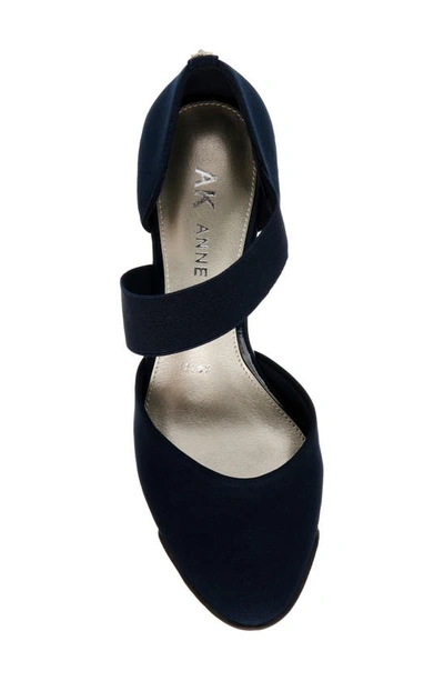 Anne Klein Trallie Wedge Pump In Navy