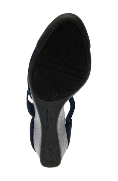 Anne Klein Trallie Wedge Pump In Navy