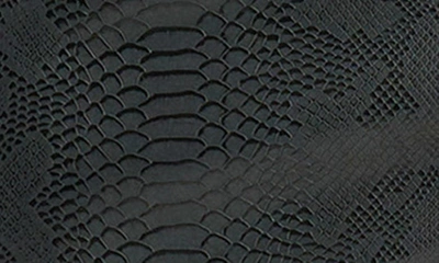 Shop Naked Wardrobe Snakeskin Embossed Foldover Faux Leather Miniskirt In Dark Grey