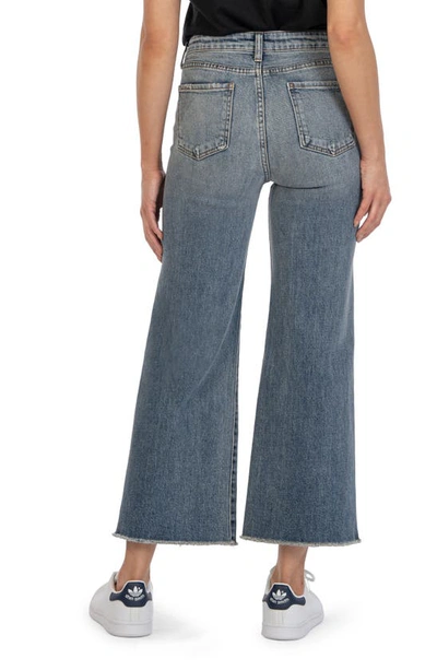 Shop Kut From The Kloth Meg Seamed High Waist Ankle Wide Leg Jeans In Reliance