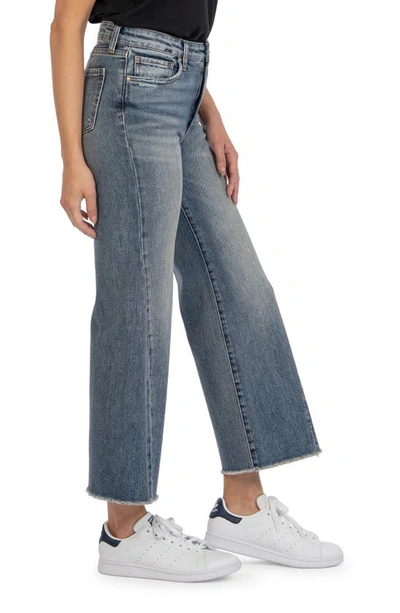 Shop Kut From The Kloth Meg Seamed High Waist Ankle Wide Leg Jeans In Reliance