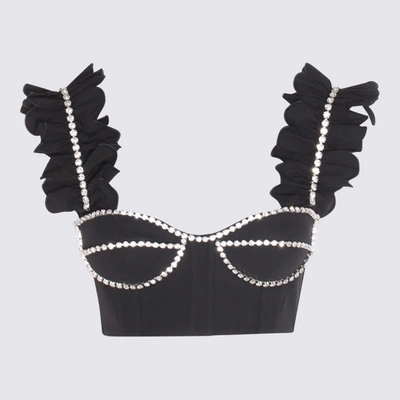 Area Black Cotton Top In Black