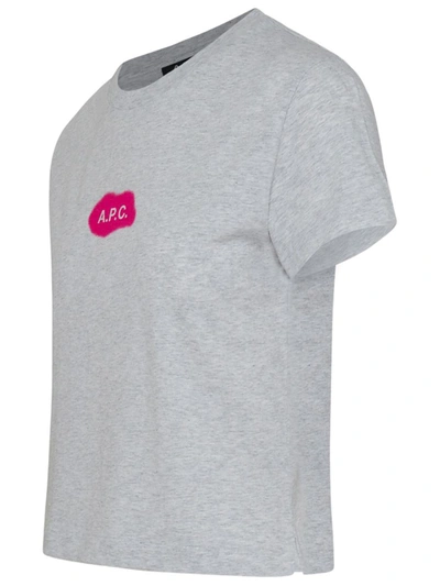 Shop Apc Astoria Gray Cotton T-shirt In Grey
