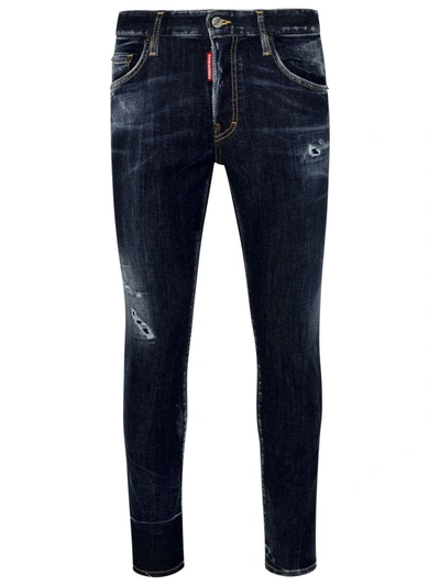 Shop Dsquared2 Blue Cotton Skater Jeans